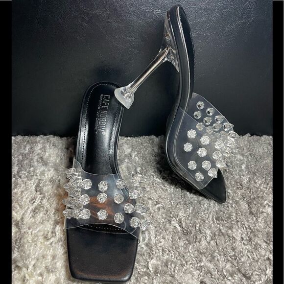 NIB Spike Crystal Stiletto Heels - Picture 2 of 11